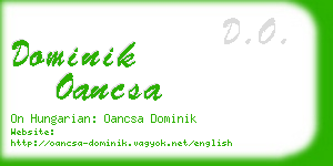 dominik oancsa business card